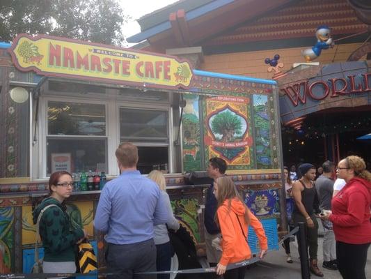 Indian Food truck at Downtown Disney:
Butter chicken, lamb curry, and samosa w/ dips