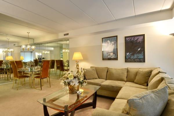 Living room perspective. Large patio/balcony with natural light.