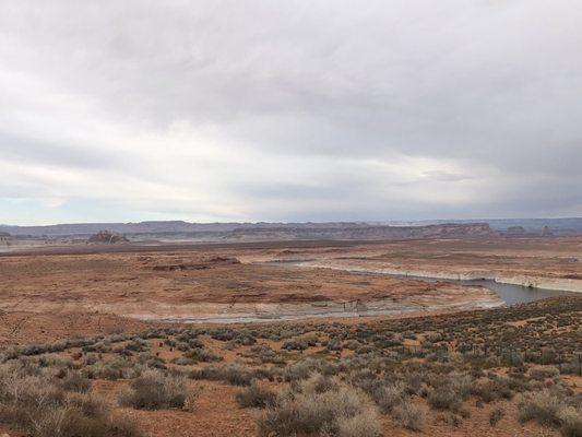 The Colorado River flowing into Lake Powell...