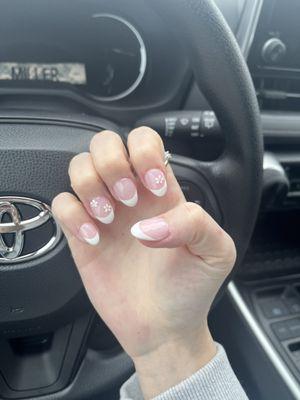 what i walked away with after being persistent about not liking anything about the first set of nails that were done...