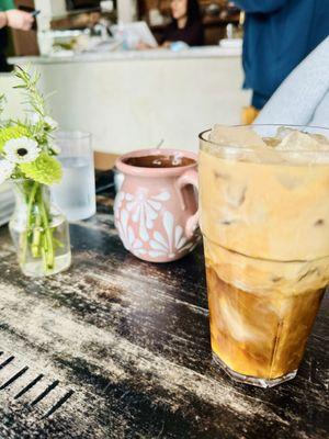 Hot and iced cafe de olla