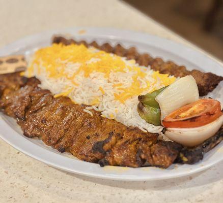 Beef Koobideh & Changeh Kabob Combo