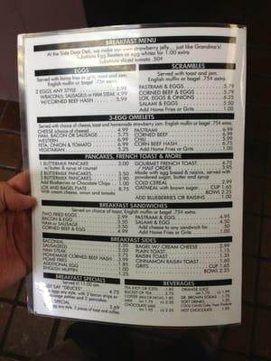 Breakfast Menu