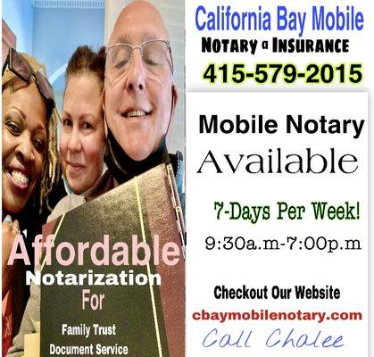 Mobile Notary Available. Traveling from San Francisco to Sacramento.