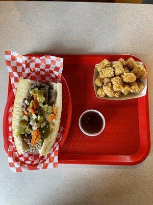 Italian Beef - 6" With Regular Sized Tater Tots