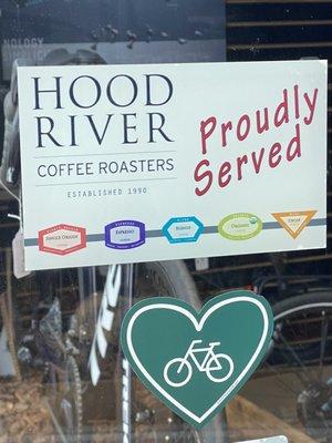 Mountain View Cycles proudly serving our coffee!