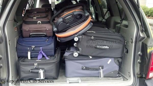 Luggage in Mini Van Taxi