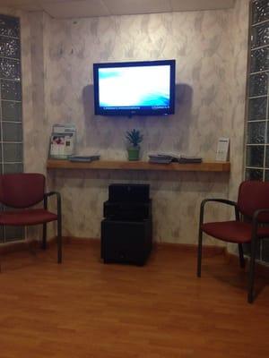 TV and music for patients to enjoy while waiting :)