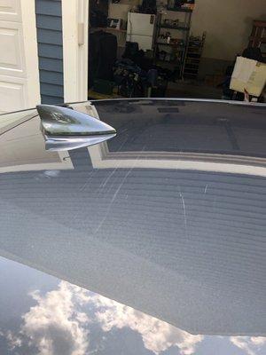 Scratches on roof