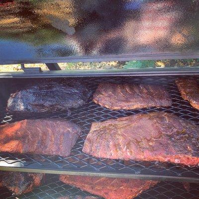 Smoking brisket and ribs!