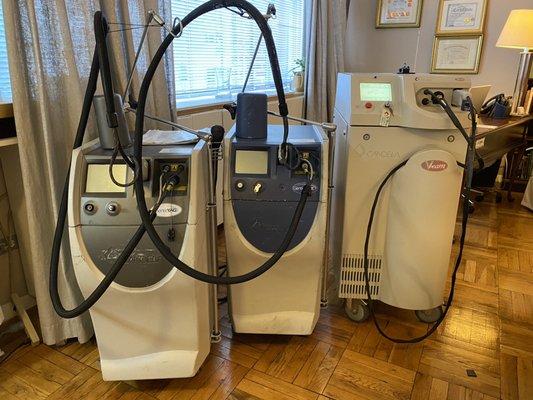 Gentlelase Plus and Gentle Yag and      VBeam Laser