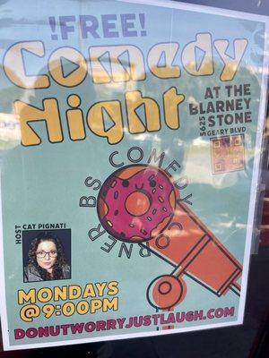 Monday is comedy night