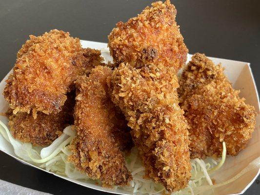 Banzai bites (chicken), freshly fried, absolutely delicious