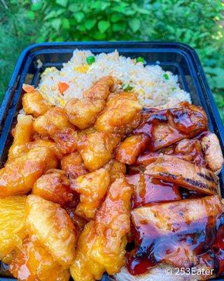 IG: @253Eater    Chicken Teriyaki and Orange Chicken