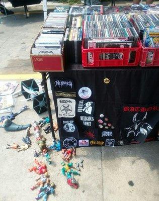 R-n-R Fleamarket in Southtown: Rare vinyl, band t-shirts, DVD's and all sorts of collectibles. I want that patch right there!