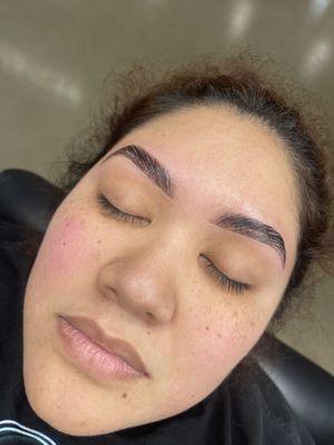 Brow Lamination and Tint