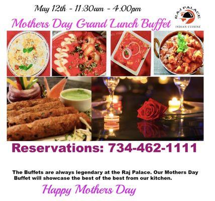 Enjoy Mother's Day Buffets with full bar.