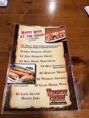 Happy hour specials