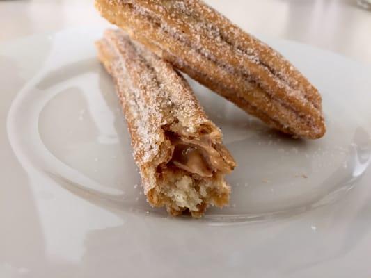 caramel sauce filled churros!!!