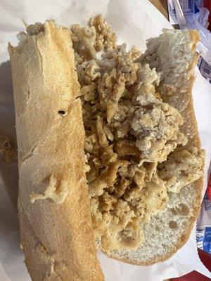 Bad chicken cheesesteak.