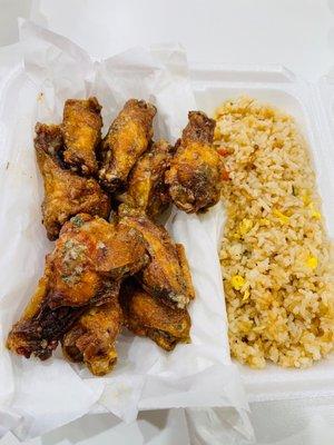 10 pcs Ranch Wings with Fried Rice