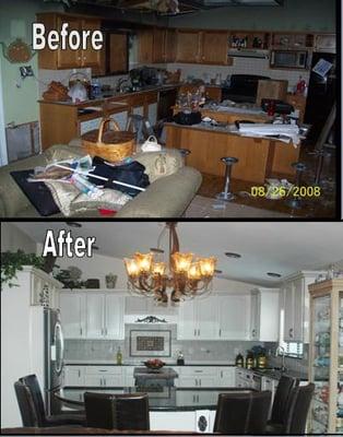 Kitchen Fire Before and After