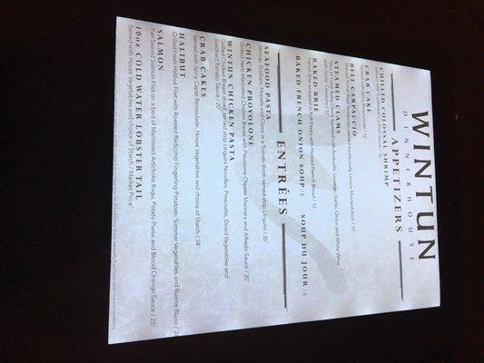 Menu has backlights!