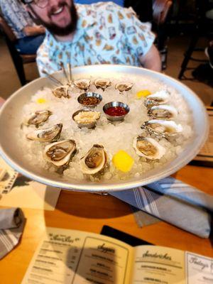 Raw oysters