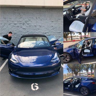 Joe from The Future Wash busily cleaning my Tesla. Once again Future Wash met all of my expectations and NEVER disappoints.