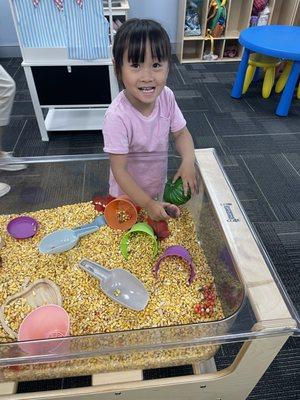 Sensory bin fun!!