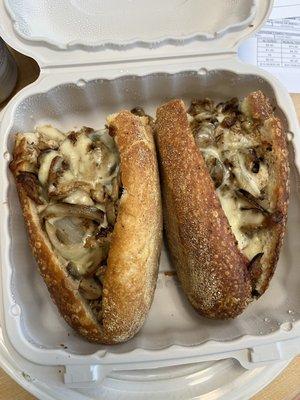 Chicken cheesesteak w the works