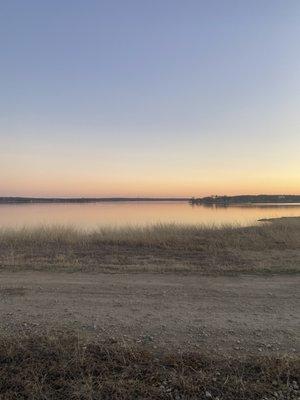 "Lake Nocona Water colored painted Sunsets"