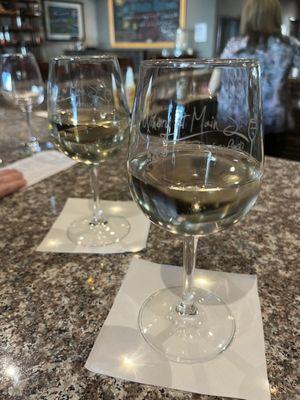 Glasses - Sauvignon blanc and moscato