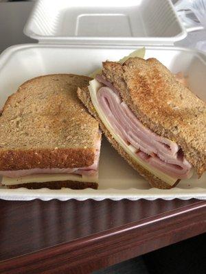 Ham and cheese - simple and delicious- they aren't stingy with the meat and cheese like Subway!