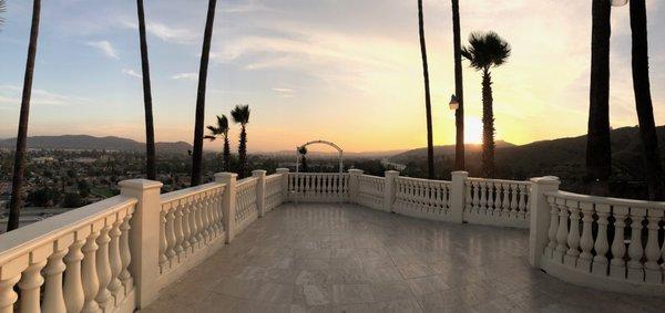 The Bolero Terrace overlooks the Pomona Valley.