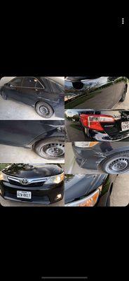 2014 Toyota Camry collision repairs and complete paint job