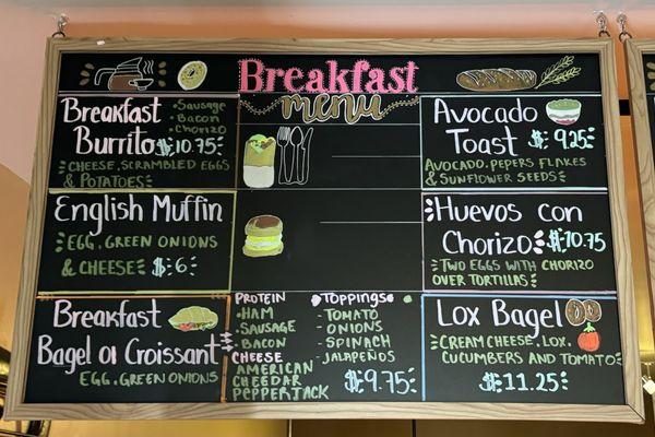 Breakfast Menu