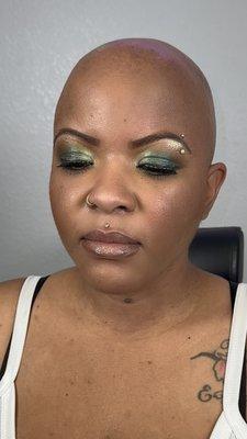 Luxury airbrush full face glam including eyebrows, excluding eyeshadow and lipstick