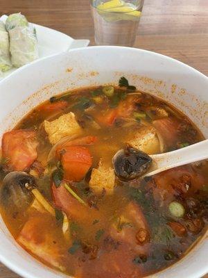 Vegan Tom Yum Spicy Lemongrass soup