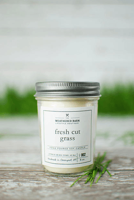 fresh cut grass candles - delicious!