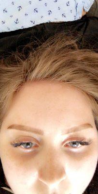 Ombré powder tattoo brows