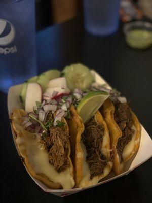 Trio of tacos