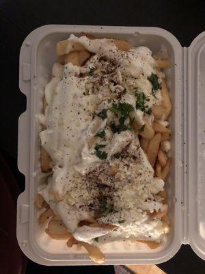 Greek Fries (Large) cooked just right and had a good portion of feta.