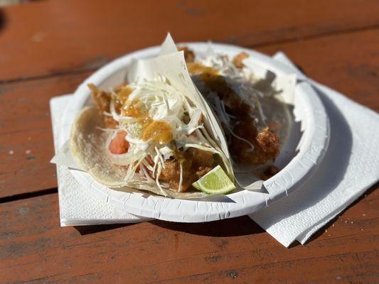 Shrimp and fish taco