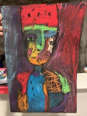 Art inspired by Sandra Silberzweig from my 6 year old