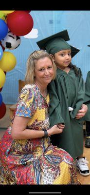 PreK graduation! My daughter and her teacher Ms. Kari !