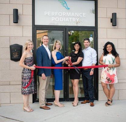 Ribbon cutting with Chamber of Commerce in Lincoln Square