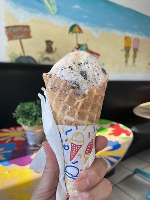 Salted caramel brownie and cookies and cream!