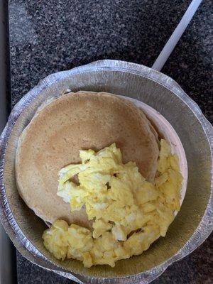 Pancakes and eggs