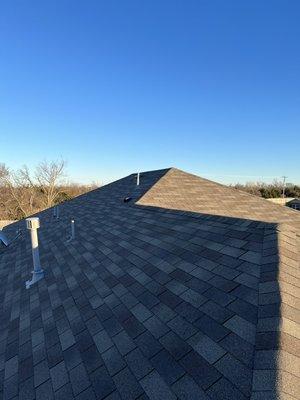 Example of a roof with hail damage